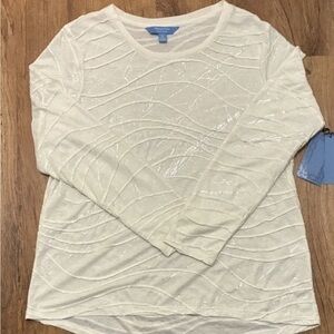 Elegant Cream Long Sleeve Top